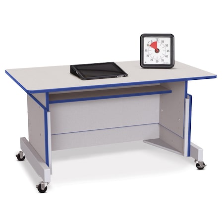 Jonti-Craft Rainbow Accents Apollo Single Computer Desk, Blue 3351JC003